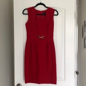 Red Tahari dress